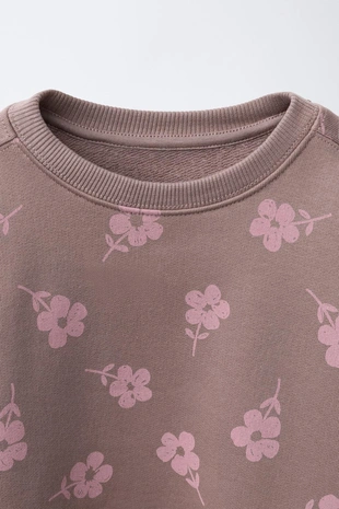 Комплект из толстовки и легинсов с цветочным принтом- Заказать в России