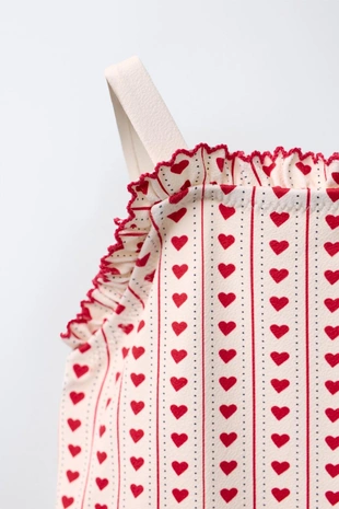 Red | 6668/540/600 - Zara 1-6 лет/купальник с принтом «сердца»