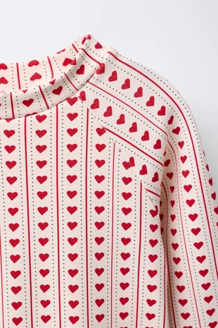 Red | 6668/544/600 - Zara 1-6 лет/купальник с сердечками