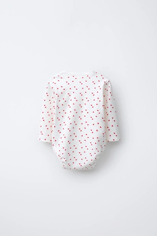 Ecru | 8501/466/712 - Zara Набор из трех боди кимоно с сердечками