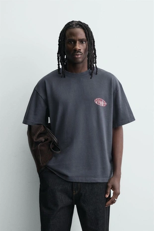 Толстовка с эффектом потертости с графическим принтом POST MALONE ™- Заказать в России