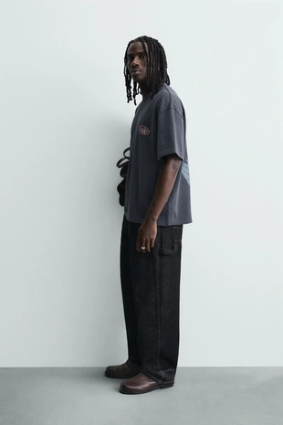 Толстовка с эффектом потертости с графическим принтом POST MALONE ™- Заказать в России