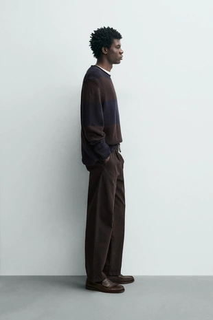 Жаккардовый свитер в полоску- Заказать в России