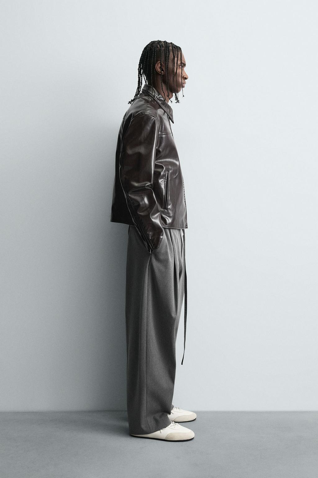 БРЮКИ BALLOON FIT С ЗАЩИПАМИ И ПОЯСОМ