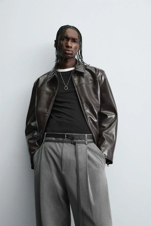 Брюки BALLOON FIT с защипами и поясом- Заказать в России