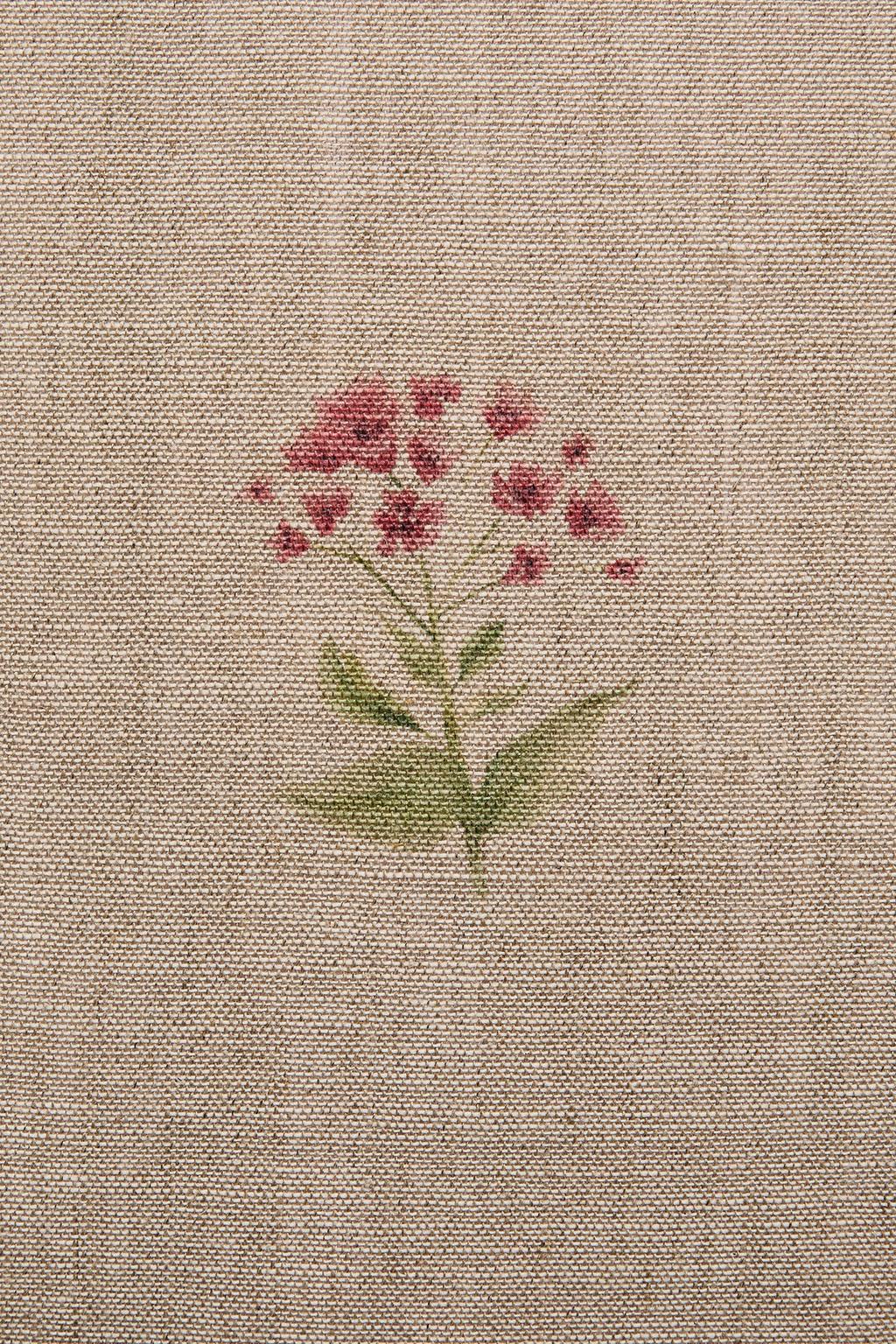 Чехол для подушки с льняным цветочным узором