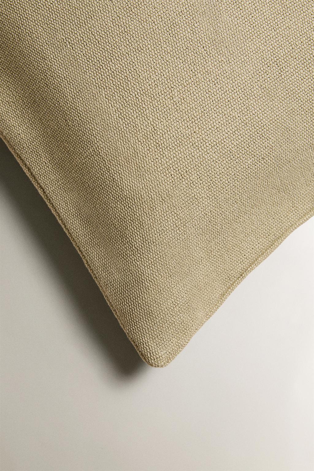 Чехол из джута и хлопка для подушки