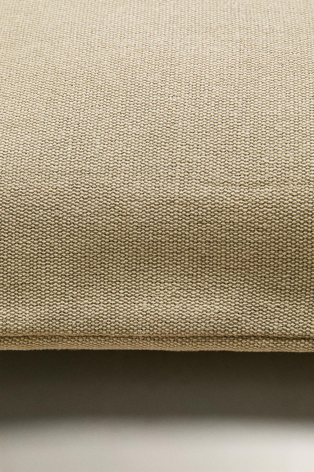 Чехол из джута и хлопка для подушки