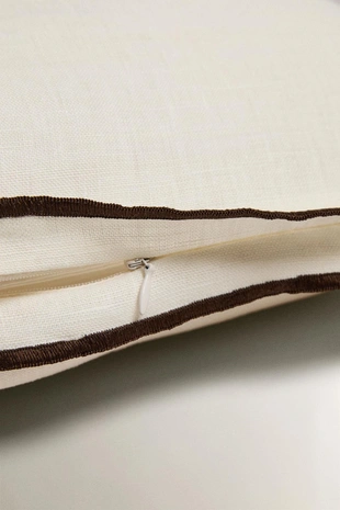 Чехол для подушки с контрастным оверлоком- Заказать в России