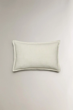 Чехол для подушки из льна с мелким стежком- Заказать в России