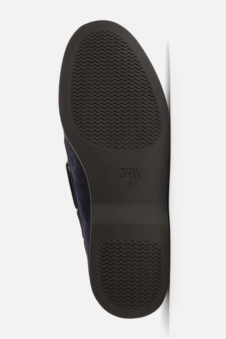 Эксклюзивные мокасины из разделанной замши