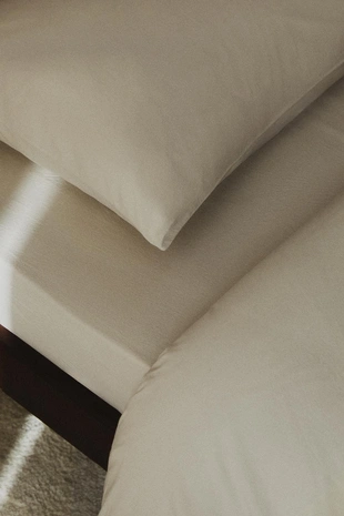 Простыня на резинке из миткого перкаля с эффектом стирки X SOCIETY LIMONTA- Заказать в России