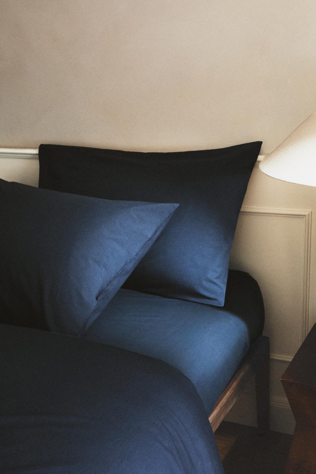 Наволочка из митого хлопка перкаль x society limonta