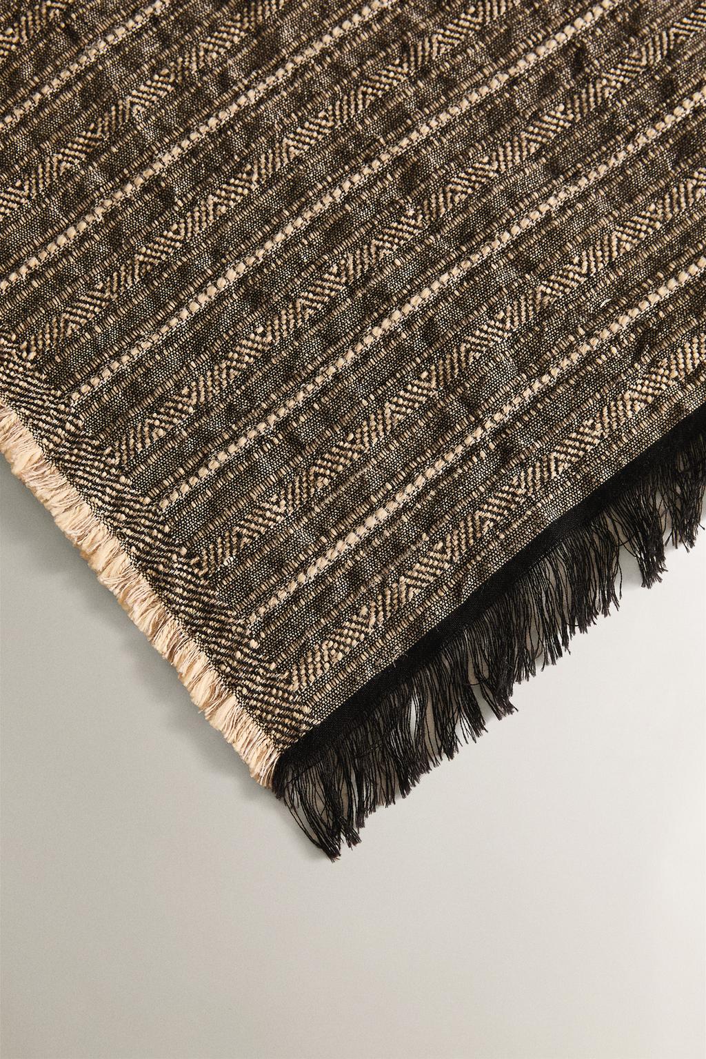 Плед из хлопка и льна