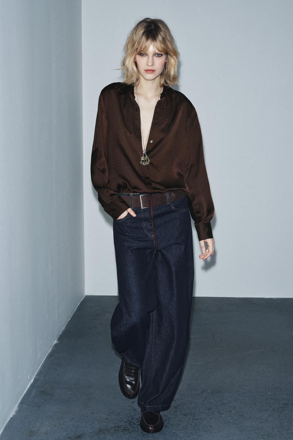 АТЛАСНАЯ РУБАШКА ZW COLLECTION