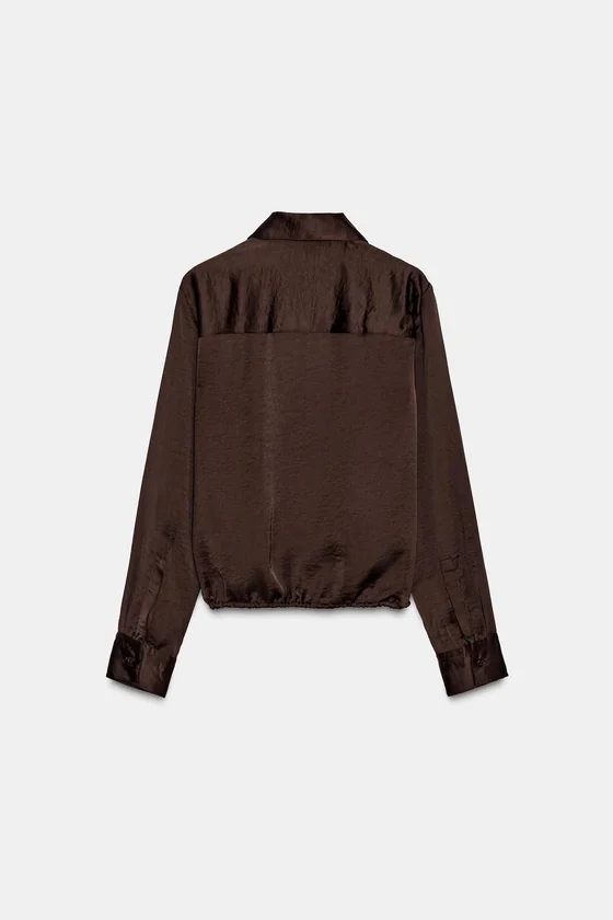АТЛАСНАЯ РУБАШКА коллекция Zara «ZW»
