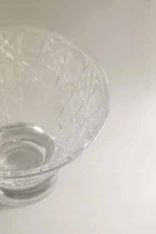 990 | 4203/412/990 - Zara Стеклянный десертный стакан с рельефным узором