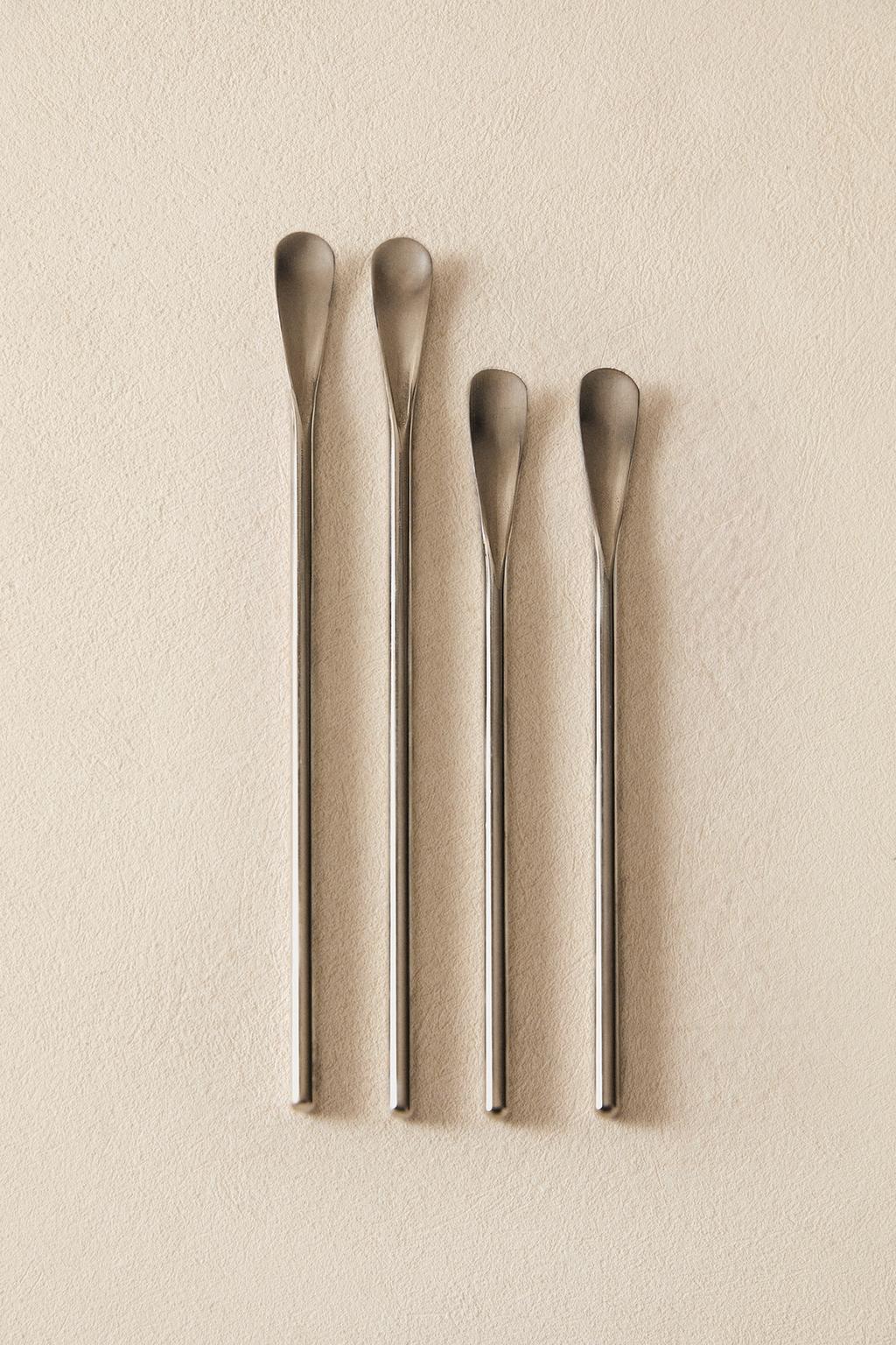 Набор длинных кофейных ложек (набор из 4 штук)