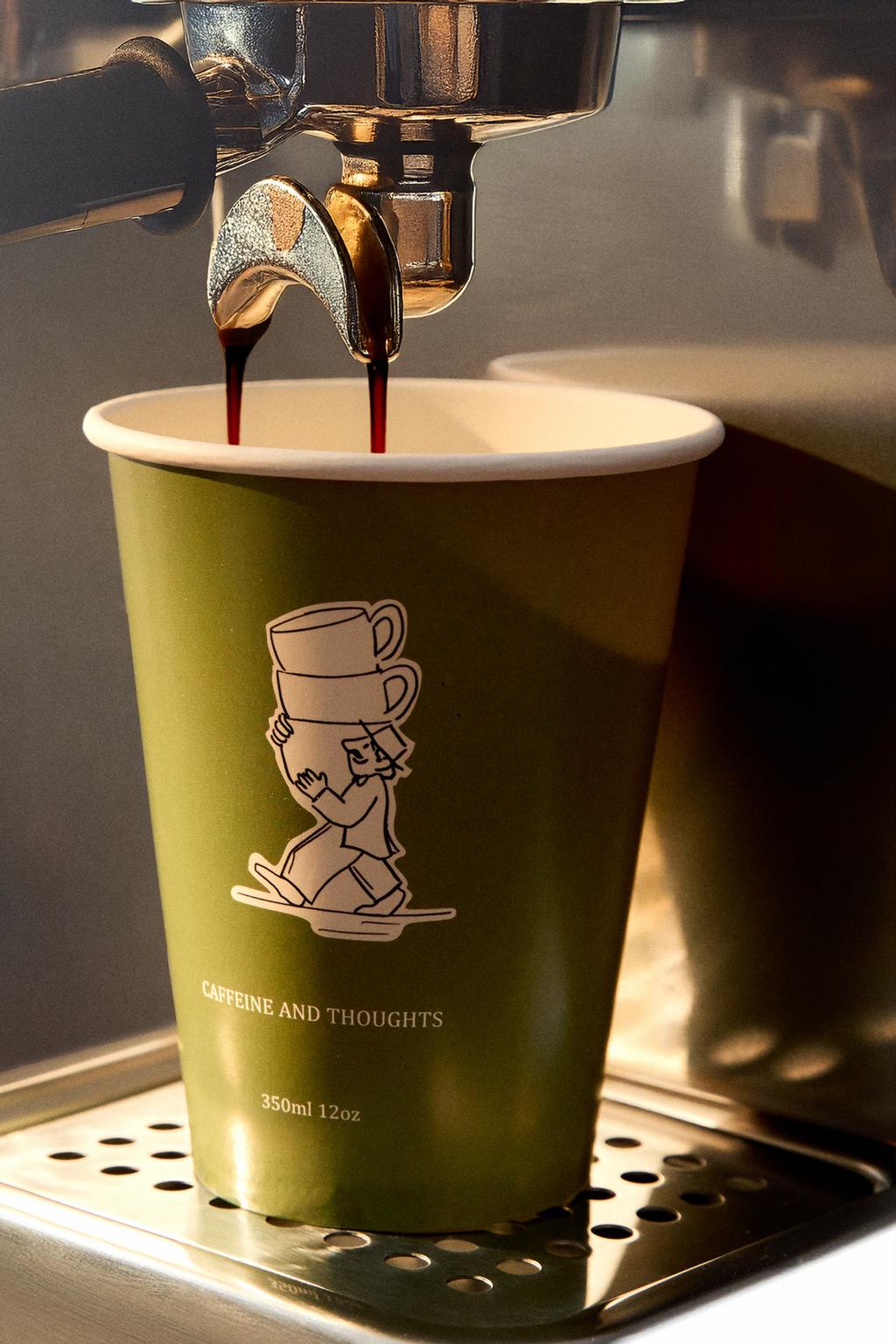 Набор бумажных стаканчиков с крышкой (набор из 6)