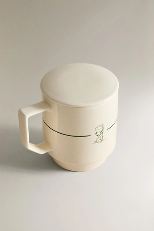 Керамическая кружка для кофе с крышкой- Заказать в России