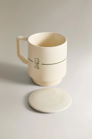 Керамическая кружка для кофе с крышкой- Заказать в России