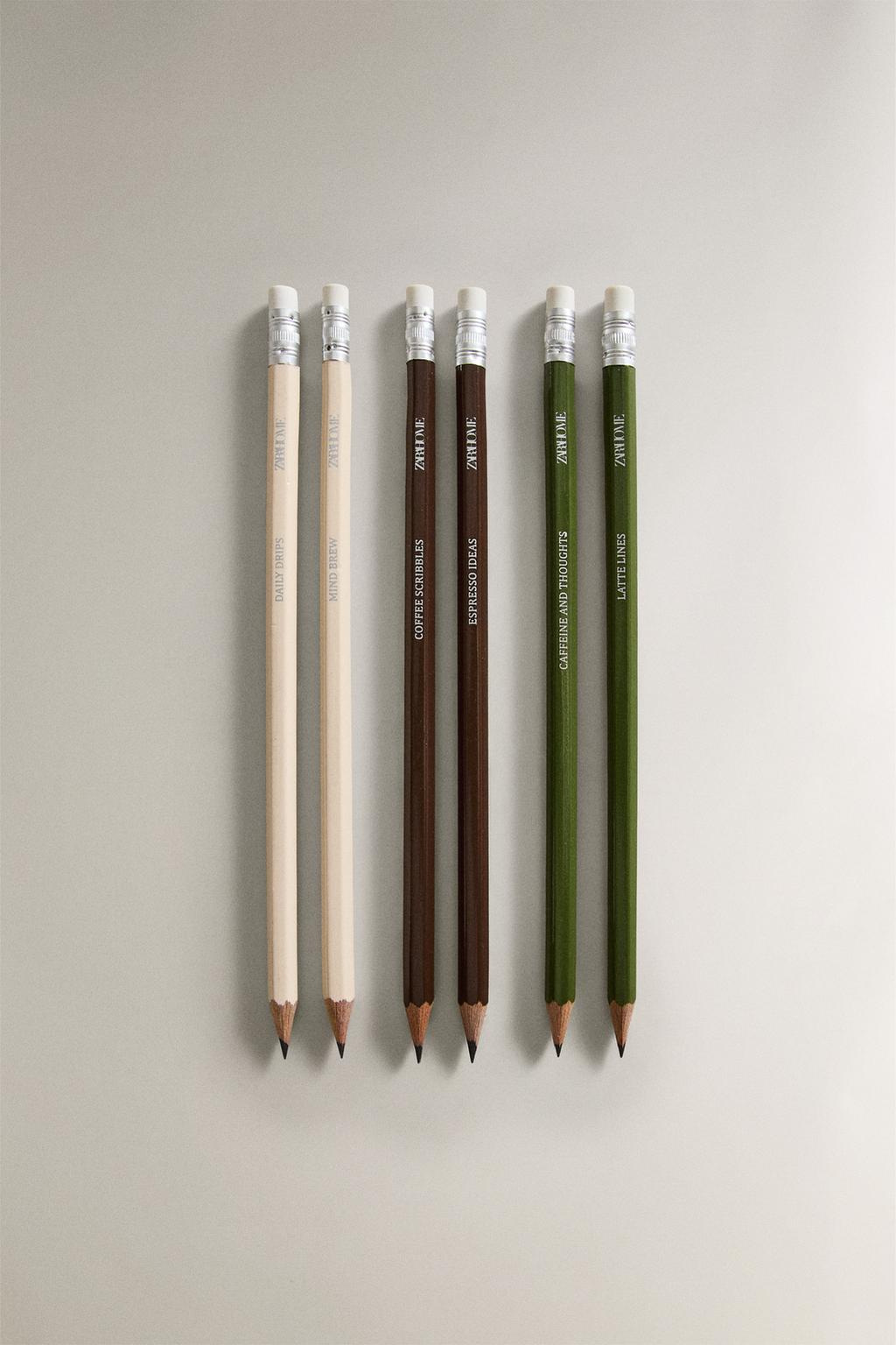 Набор карандашей «кофе» (набор из 6 шт.)