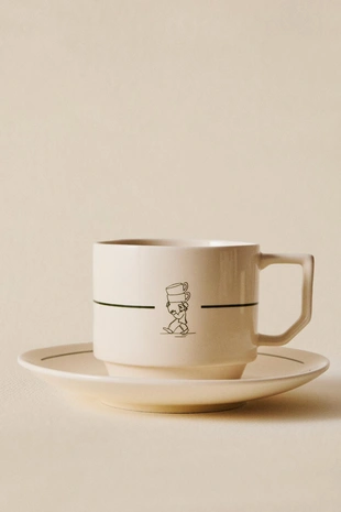 Фарфоровая чашка и блюдце- Заказать в России