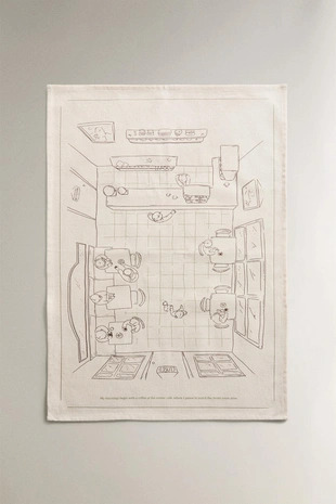 Набор хлопковых кухонных полотенец CAFé (набор из 2 шт.)- Заказать в России