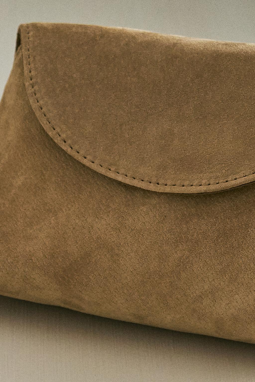 Мягкая кожаная косметичка-сумка