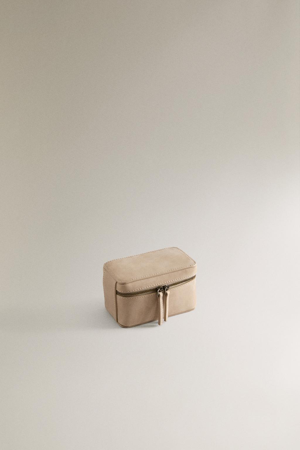 Маленькая кожаная ювелирная коробка для путешествий