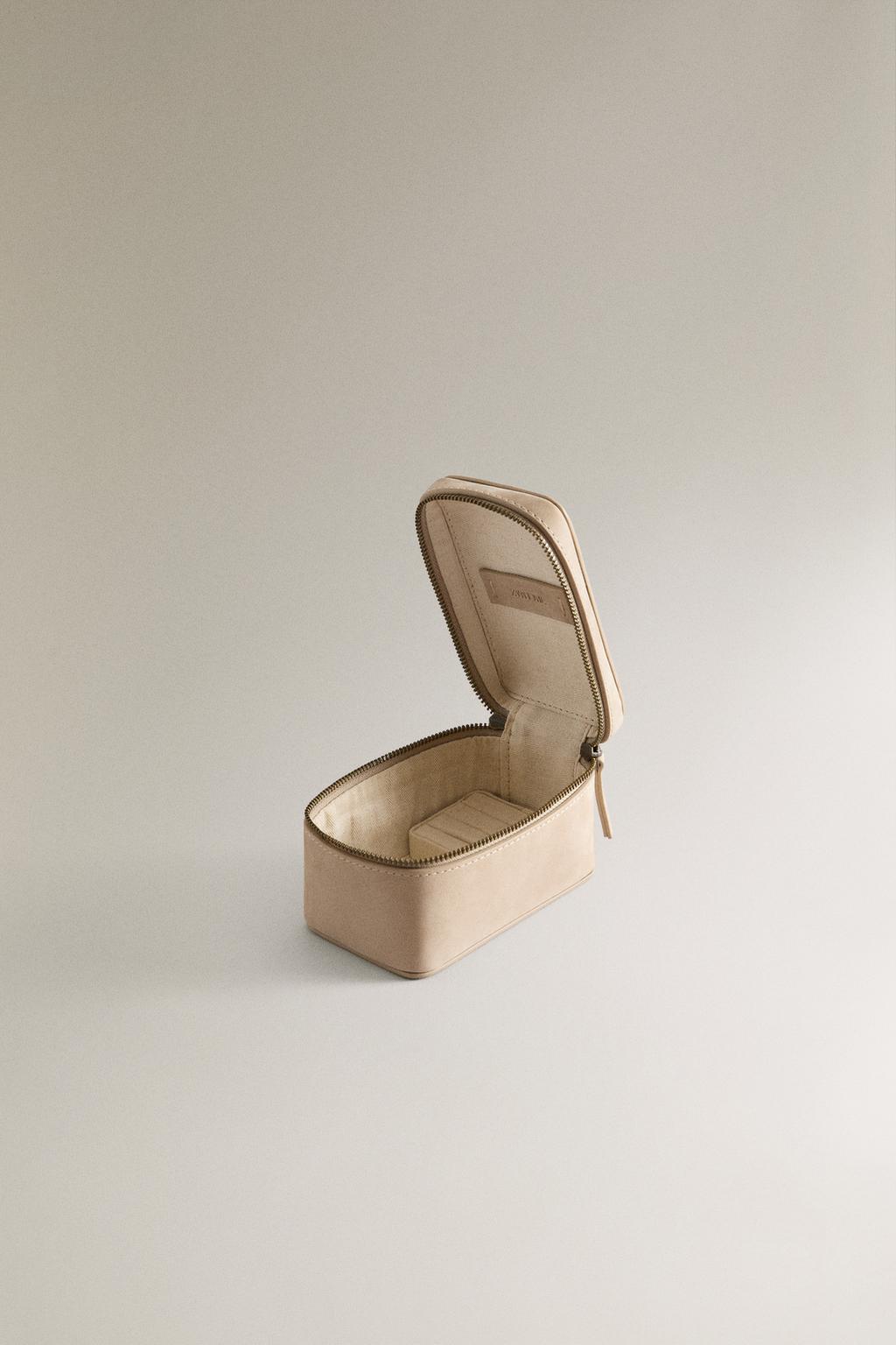 Маленькая кожаная ювелирная коробка для путешествий