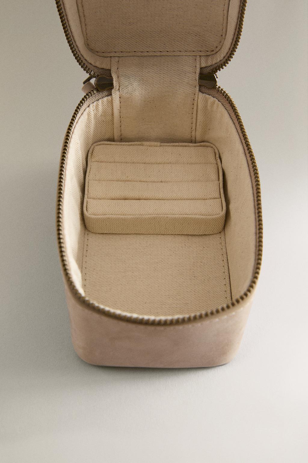 Маленькая кожаная ювелирная коробка для путешествий