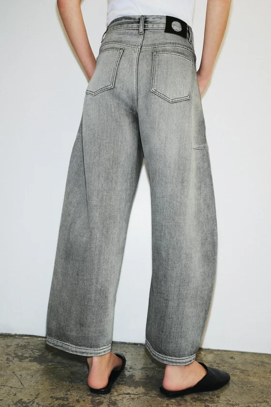 ДЖИНСЫ коллекция Zara «ZW» ANKLE баллон СО СРЕДНЕЙ ПОСАДКОЙ