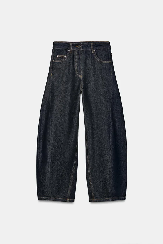 ДЖИНСЫ коллекция Zara «ZW» ANKLE баллон СО СРЕДНЕЙ ПОСАДКОЙ