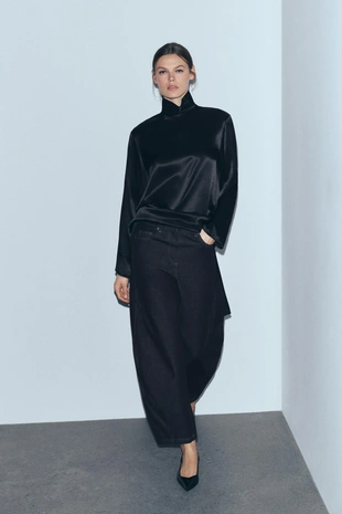 Джинсы ZW COLLECTION ANKLE BALLOON со средней посадкой- Заказать в России