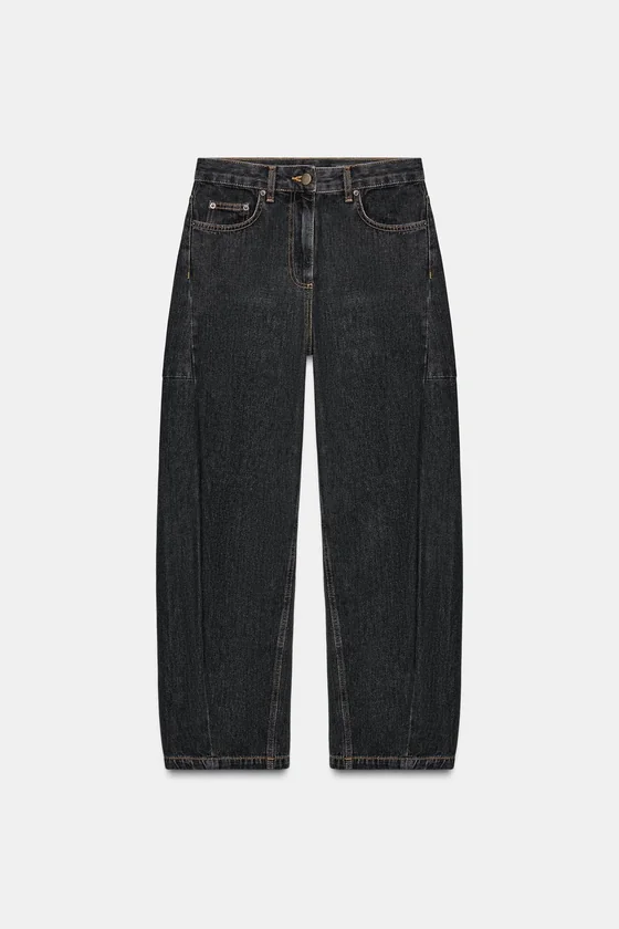 ДЖИНСЫ коллекция Zara «ZW» ANKLE баллон СО СРЕДНЕЙ ПОСАДКОЙ