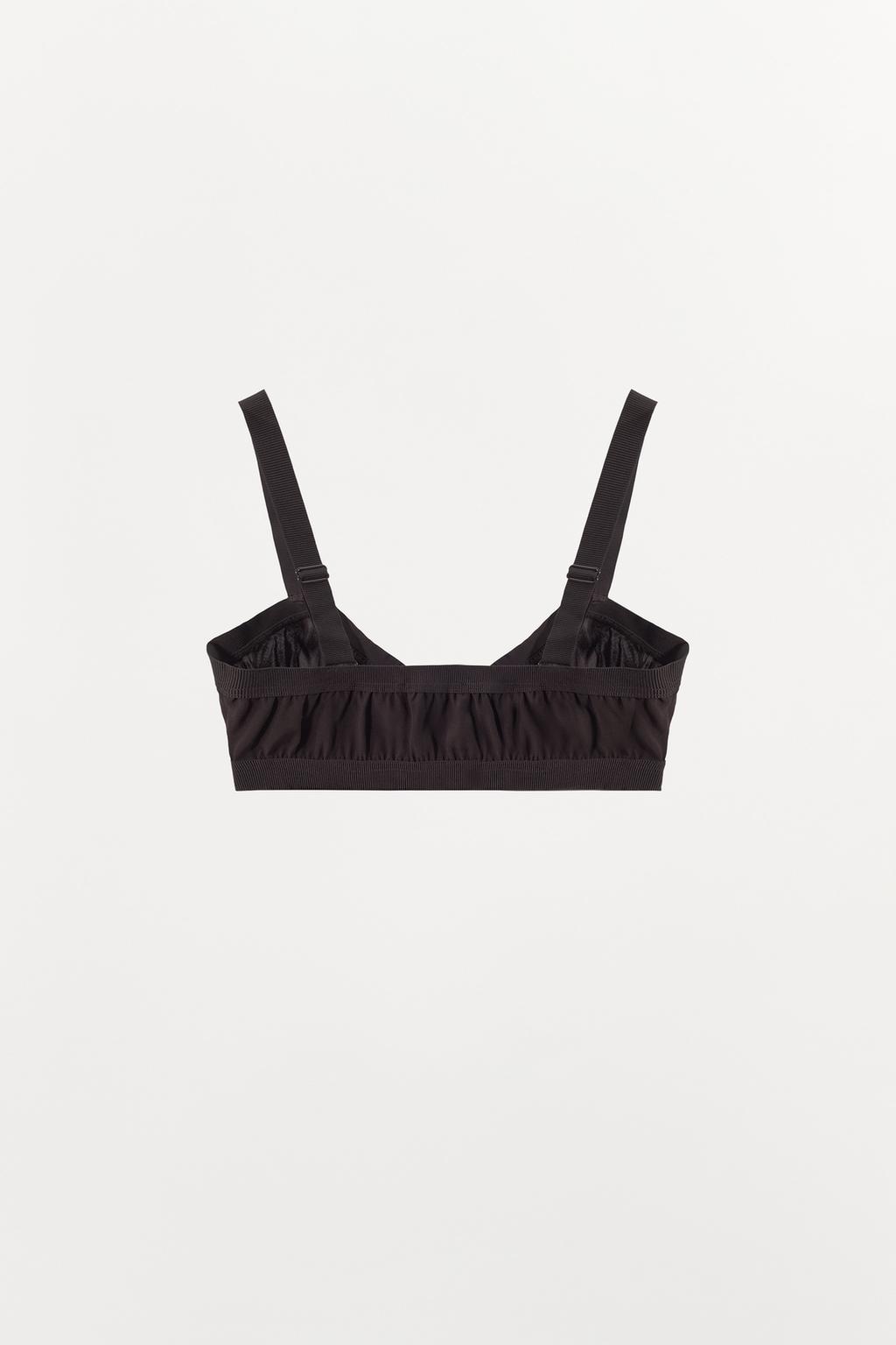 БРАЛЕТТ ИЗ СМЕСОВОГО ШЕЛКА С РЕЗИНКАМИ