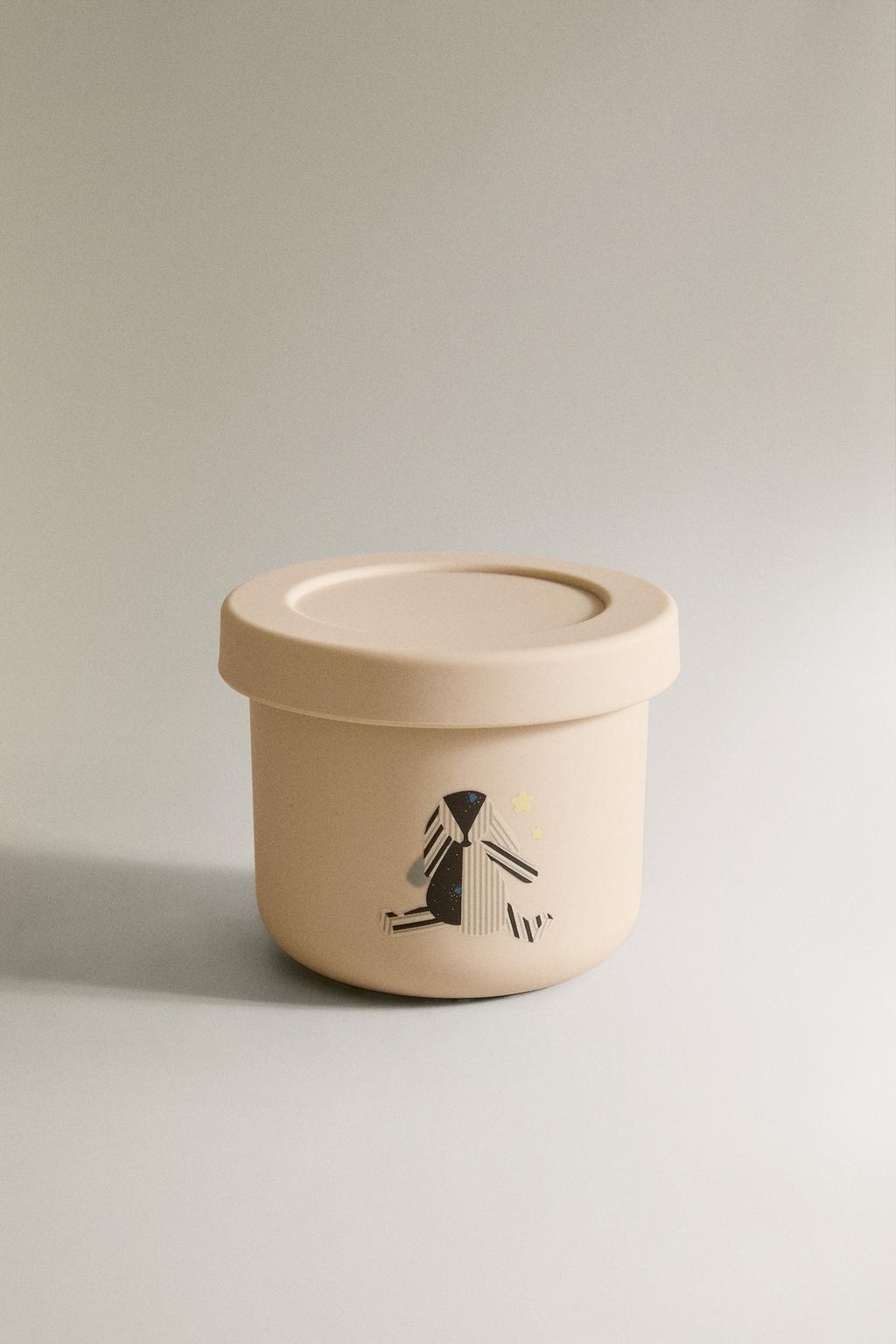 Детская силиконовая ланчбокс с кроликом