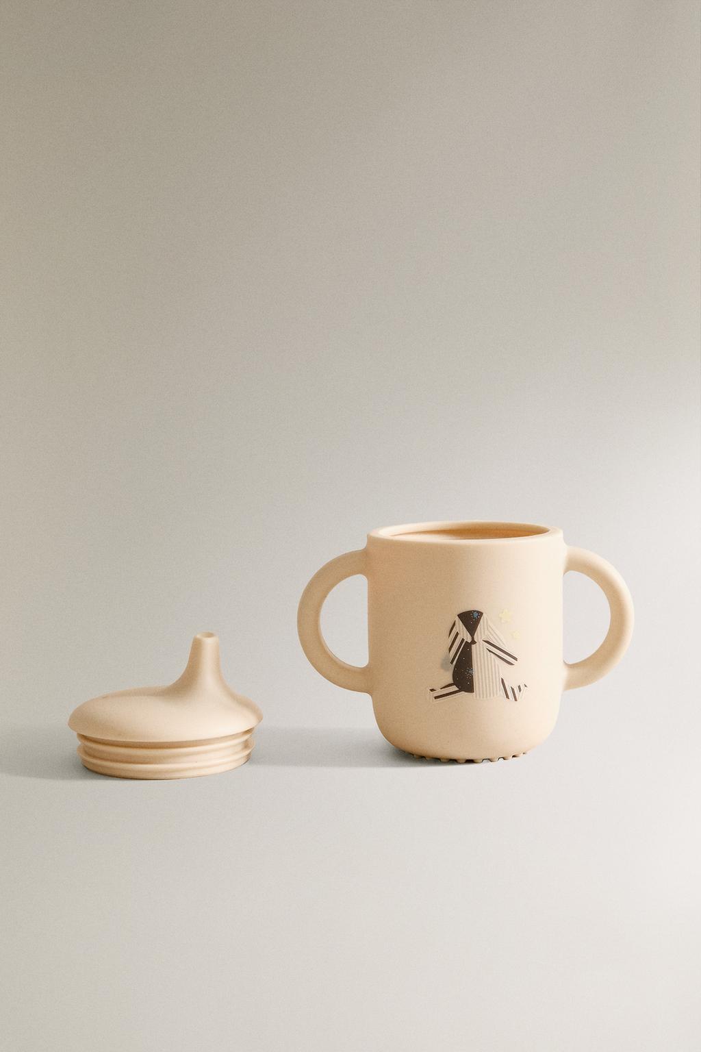 Детский силиконовый кубок для обучения с изображением кролика