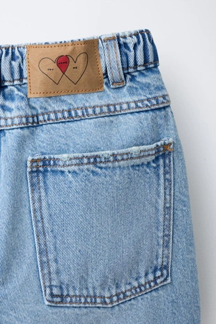 Джинсы BAGGY с вышивкой «сердечки» ORFAYO ©- Заказать в России