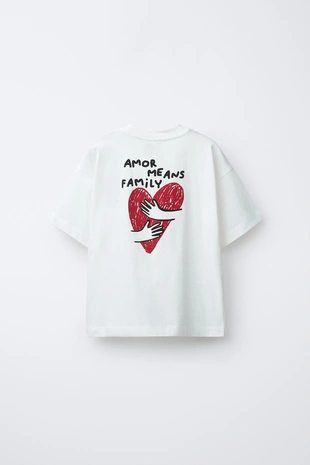 White | 5431/792/250 - Zara Футболка с сердцем