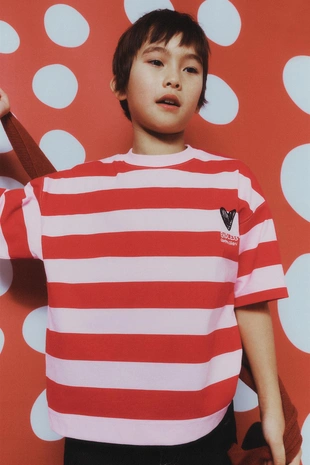 Купить Zara Футболка в полоску с сердцем