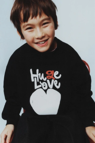 Толстовка с принтом «сердце»- Заказать в России