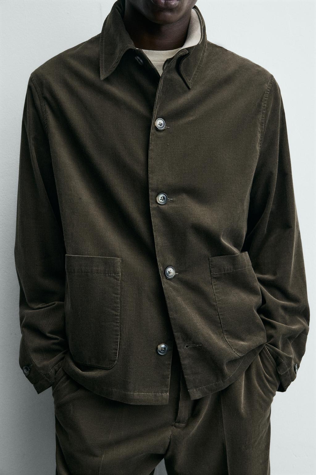 ВЕЛЬВЕТОВАЯ КУРТКА-РУБАШКА С КАРМАНАМИ