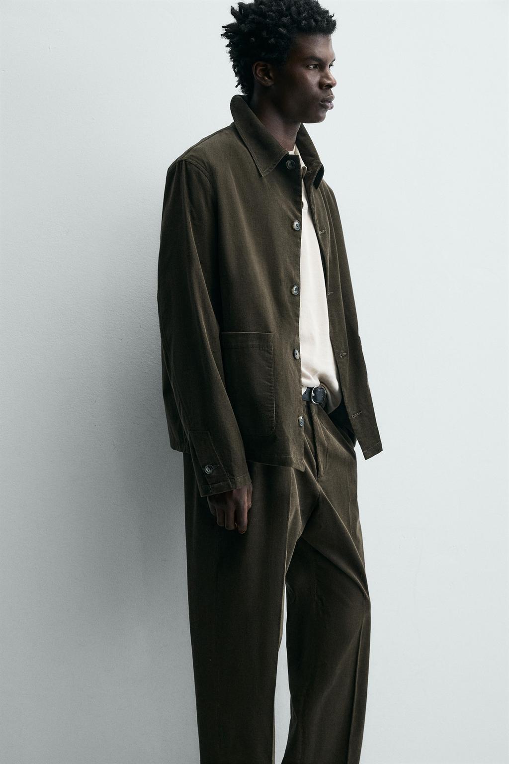 ВЕЛЬВЕТОВАЯ КУРТКА-РУБАШКА С КАРМАНАМИ