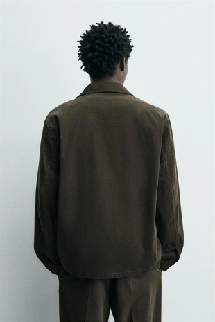 Вельветовая куртка-рубашка с карманами- Заказать в России