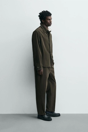 Вельветовая куртка-рубашка с карманами- Заказать в России