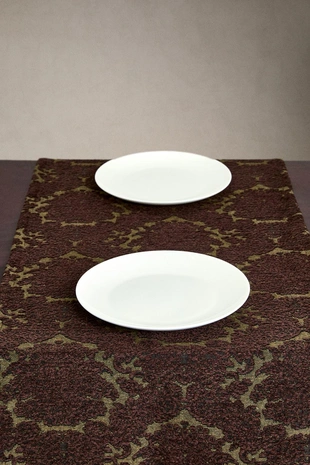 Декоративный бегунок для стола с растительным узором из жаккарда- Заказать в России