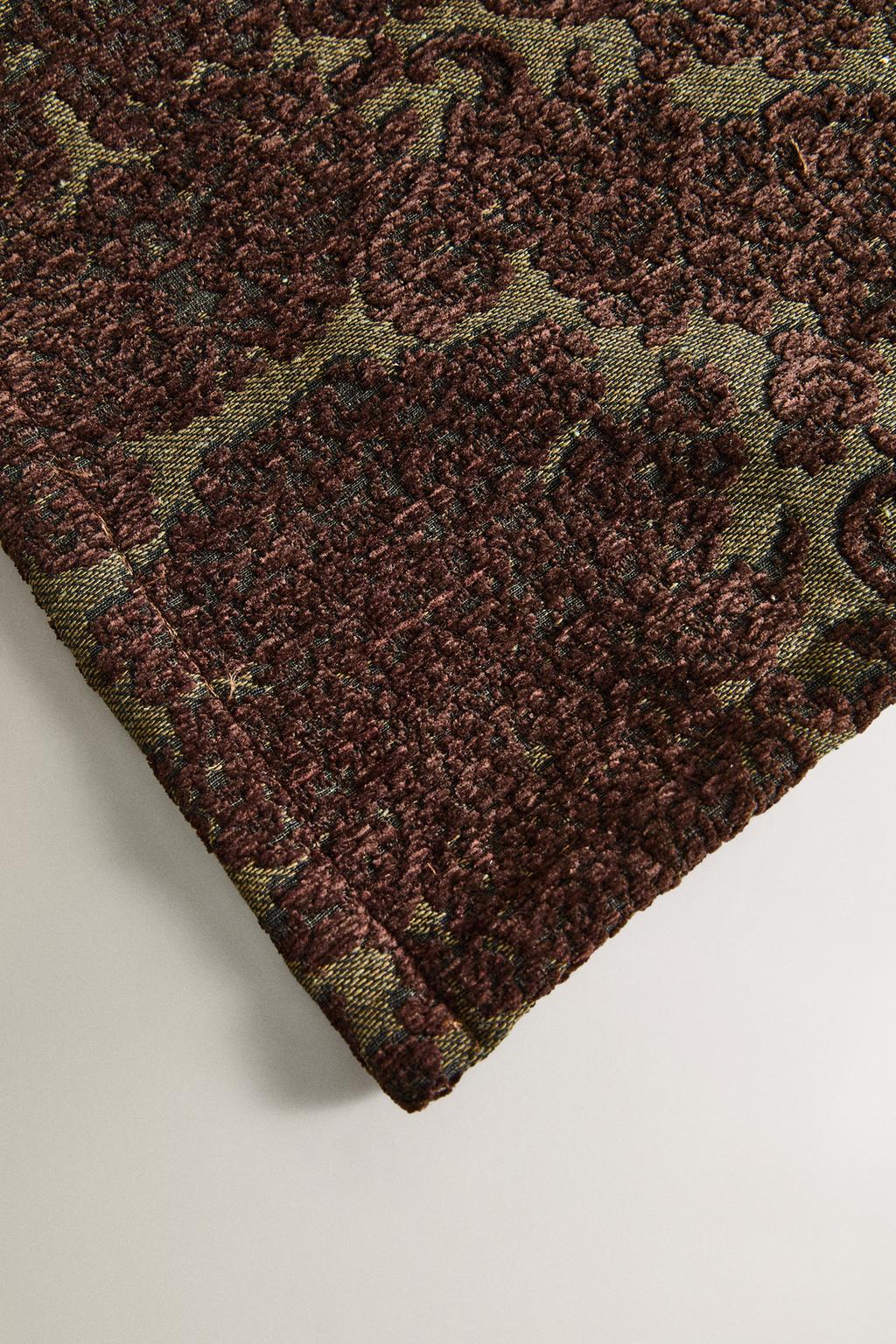 Декоративный бегунок для стола с растительным узором из жаккарда