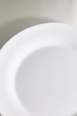 Белая стеклянная десертная тарелка- Заказать в России